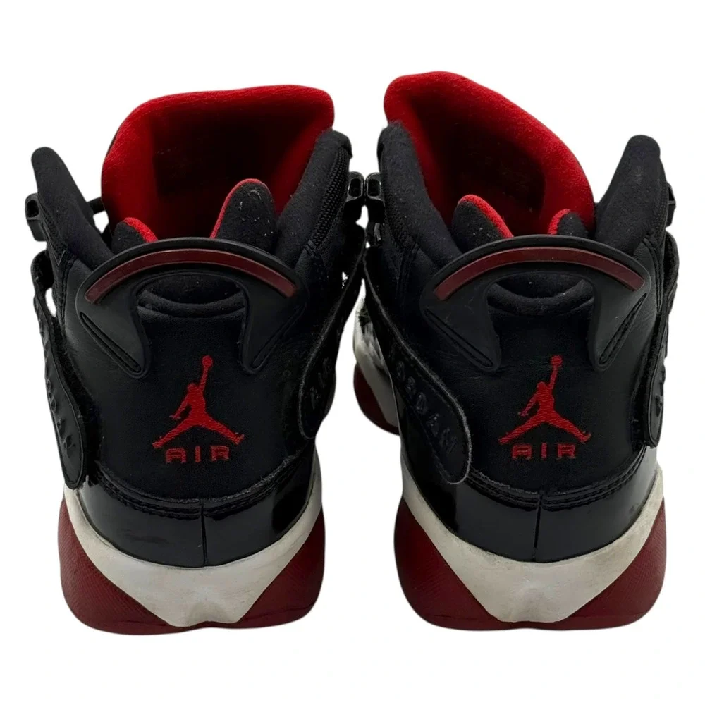 Nike Air Jordan 6 Rings Bred Black‎ Red White Youth 7Y / Women's 8.5 323419-062